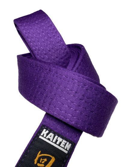 Ceinture de Karaté KAITEN Violette - Largeur 4 cm - Ceinture Coton Violette - Longueur 230 à 350 cm