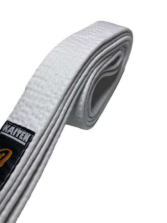 Ceinture de Karaté KAITEN Blanche - Largeur 4 cm - Ceinture Blanche Coton - Longueur 230 à 350 cm