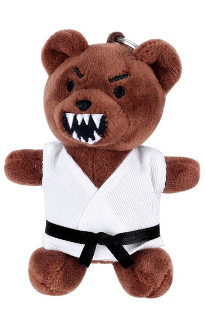 Porte-clés peluche arts martiaux 10 cm avec anneau (divers animaux au choix)