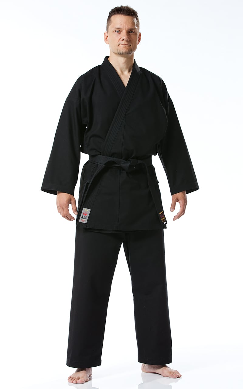 KARATE GI, TOKAIDO BUJIN KURO, combinaison de karaté 14oz noire