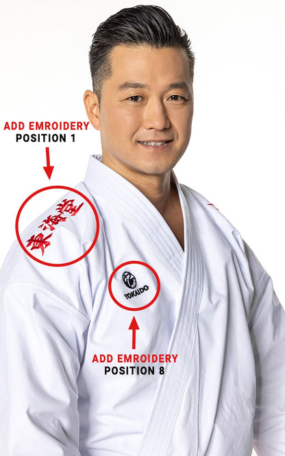 Karategi TOKAIDO KATA MASTER Sen, Fabriqué au Japon, WKF, combinaison de karaté 10oz