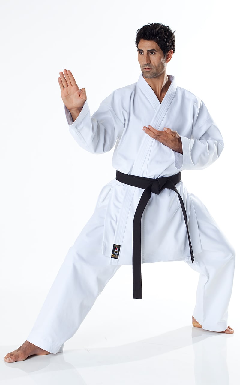 JKA KARATE GI, TOKAIDO TSUNAMI GOLD, combinaison de karaté 14oz blanche