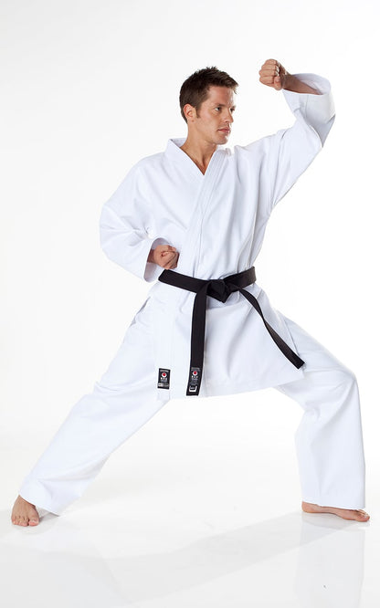 JKA KARATE GI, TOKAIDO TSUNAMI Argent, combinaison de karaté 12oz blanc
