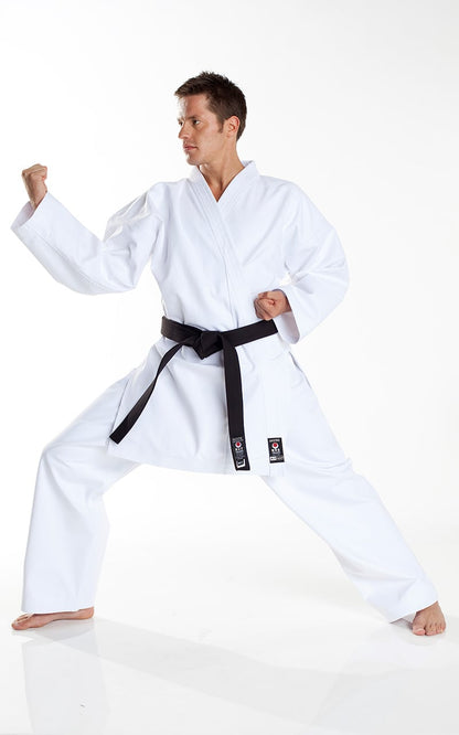 JKA KARATE GI, TOKAIDO TSUNAMI Argent, combinaison de karaté 12oz blanc