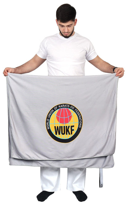 TOKAIDO Karate Badetuch grau WUKF 150 x 100 cm - Mikrofaser Handtuch