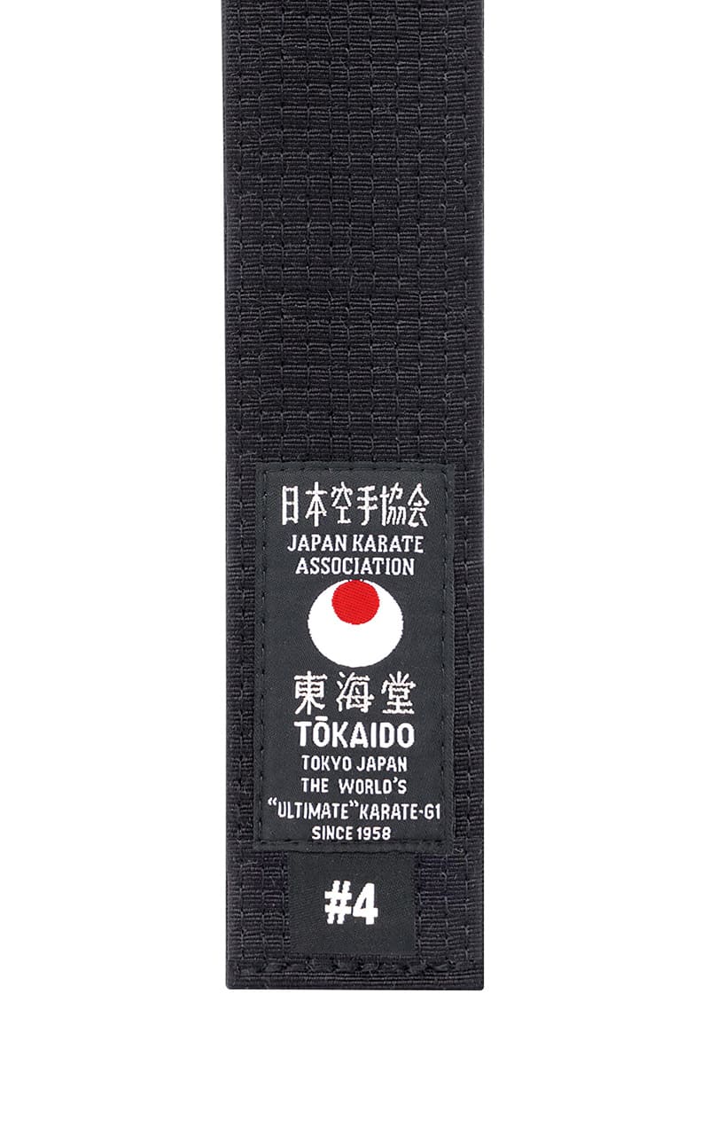 Ceinture noire de karaté, TOKAIDO, design japonais, coton 4,5 cm de large