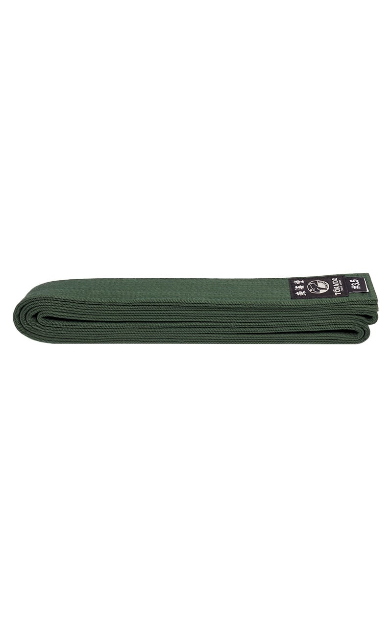 Ceinture couleur karaté, TOKAIDO, coton vert