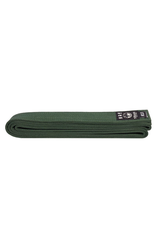 Ceinture couleur karaté, TOKAIDO, coton vert