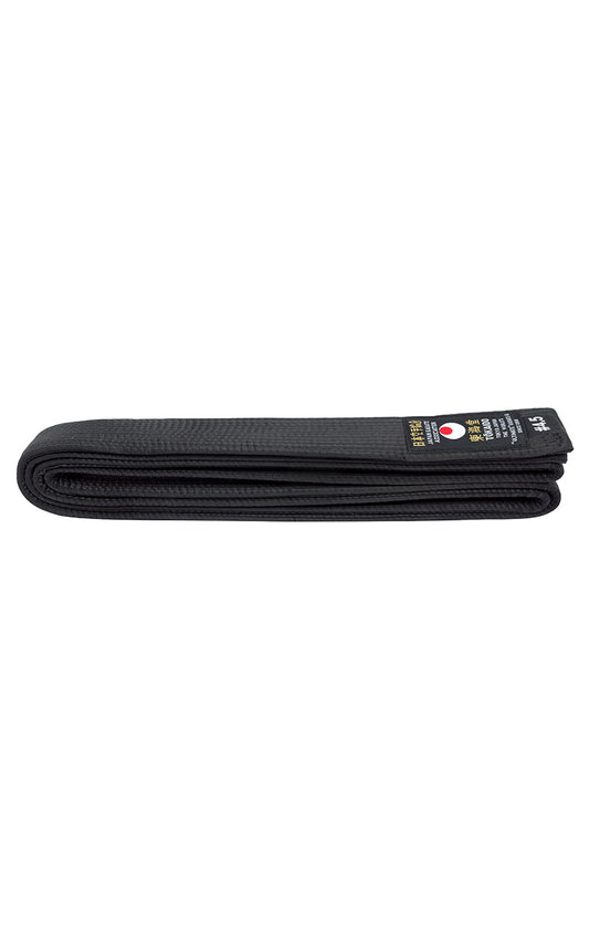 Ceinture noire de karaté, TOKAIDO, soie artificielle 4,5 cm de large