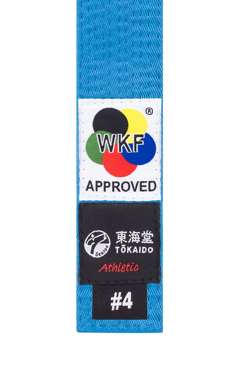 Ceinture de karaté Kumite, TOKAIDO, WKF bleue