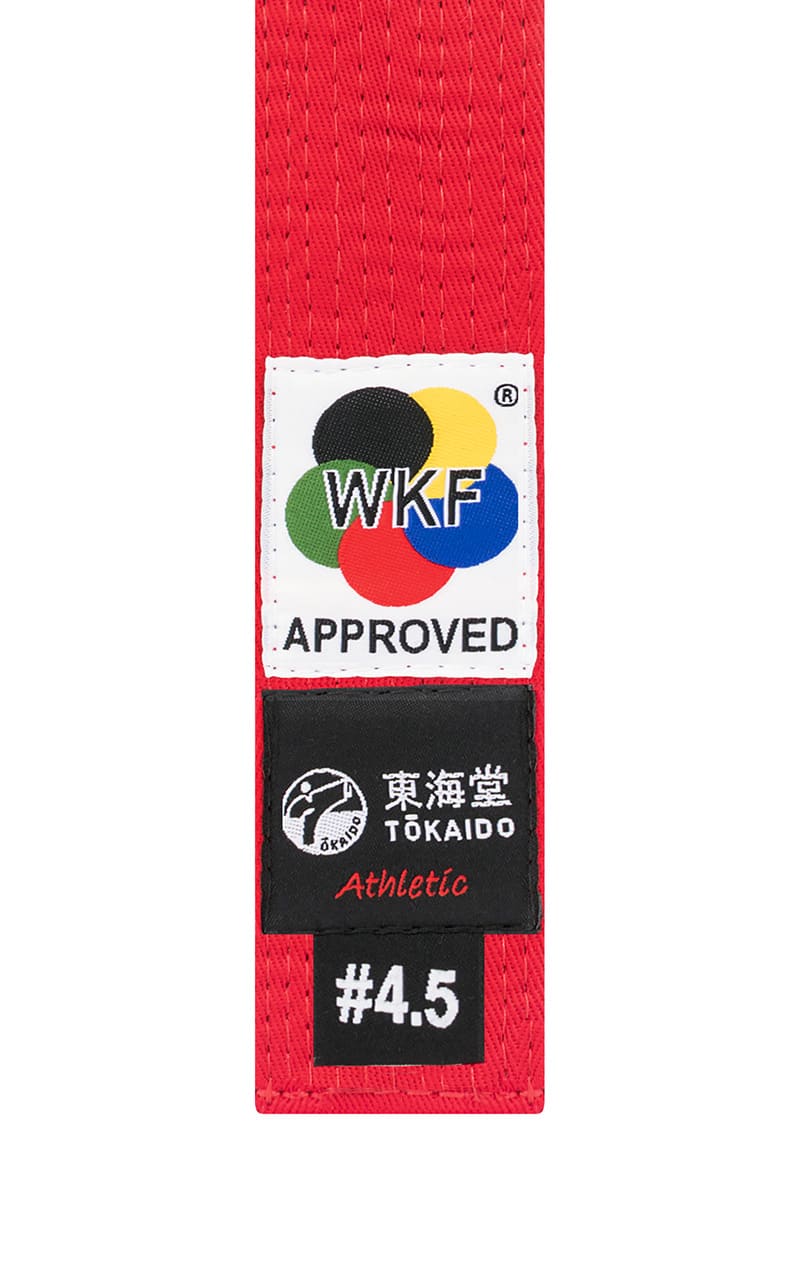 Ceinture de karaté Kumite, TOKAIDO, WKF rouge