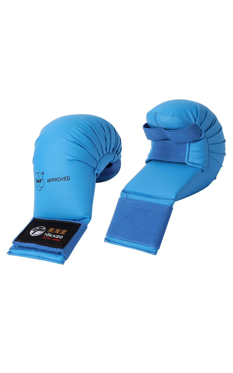 Protège-poings de karaté, TOKAIDO Junior, WKF - Bleu