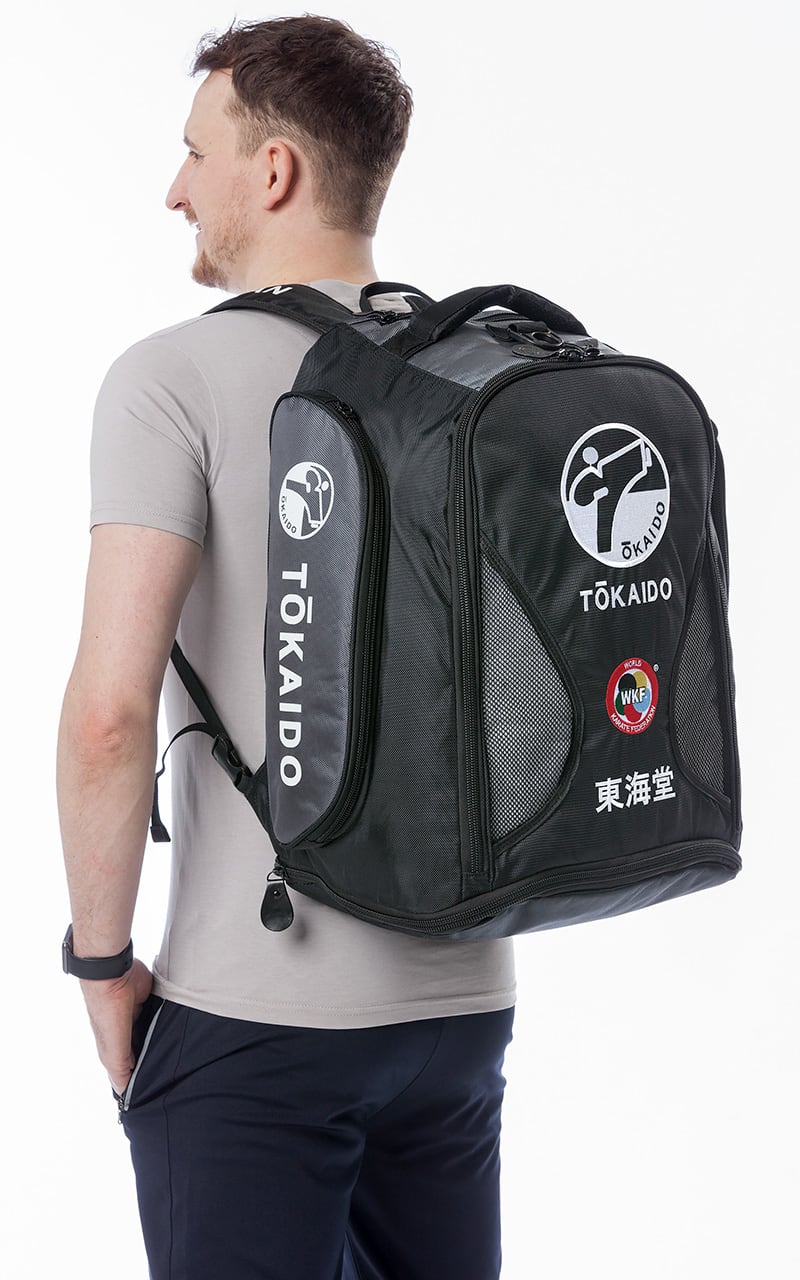 Sac de karaté multifonction, TOKAIDO Monster Bag, noir/gris - sac à dos