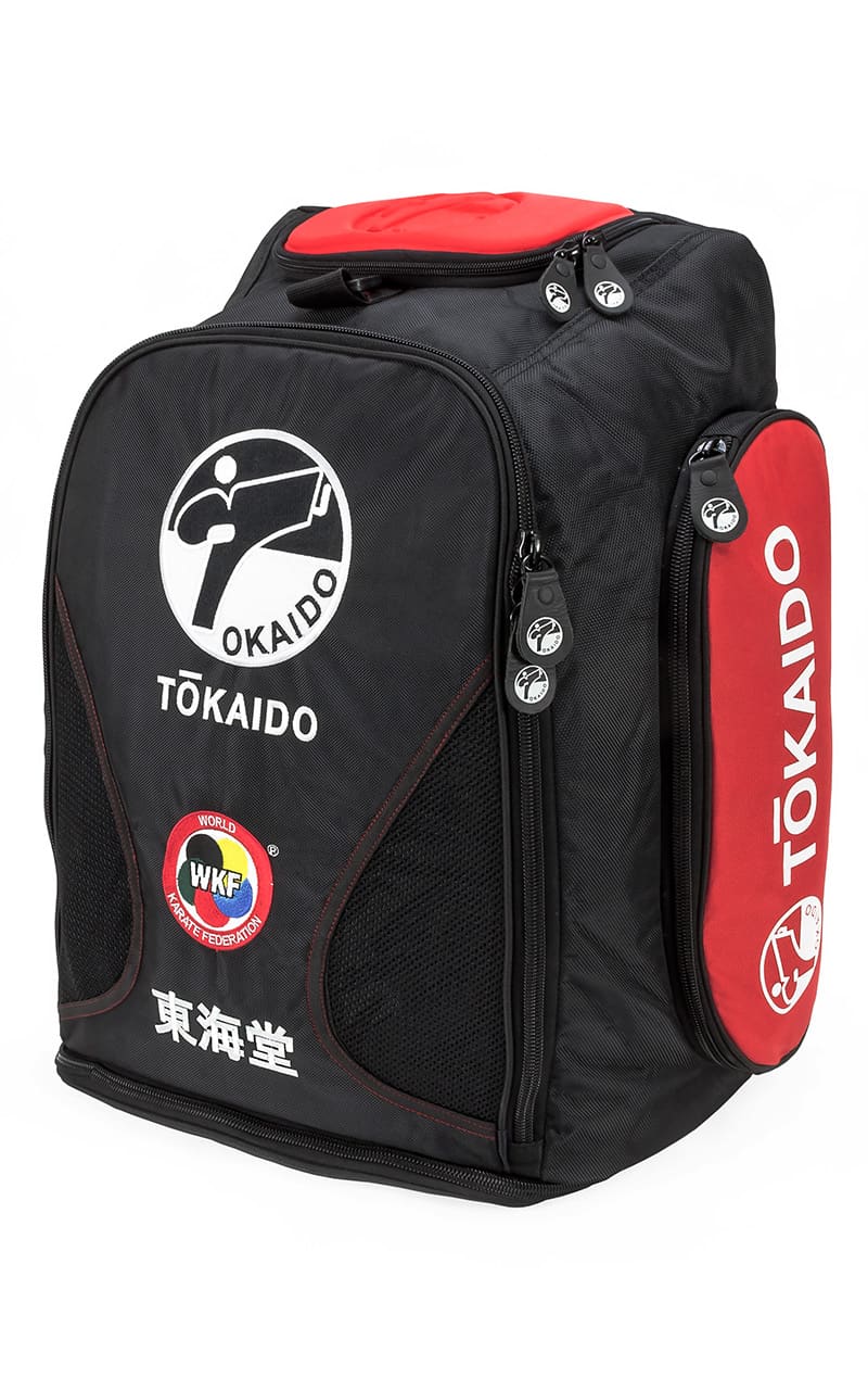 Sac de karaté multifonction, TOKAIDO Monster Bag PRO, couleur sac à dos noir/rouge