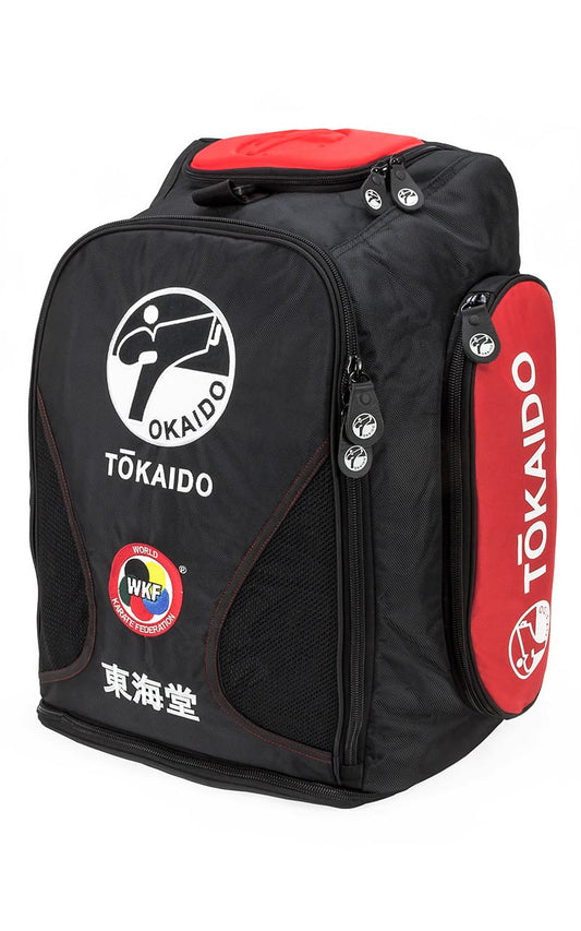 Sac de karaté multifonction, TOKAIDO Monster Bag PRO, couleur sac à dos noir/rouge