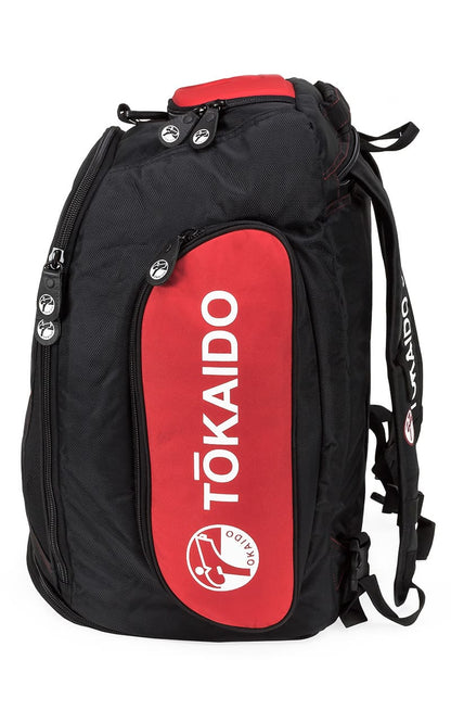 Sac de karaté multifonction, TOKAIDO Monster Bag PRO, couleur sac à dos noir/rouge