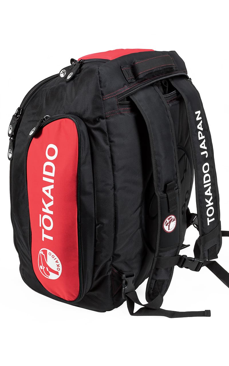 Sac de karaté multifonction, TOKAIDO Monster Bag PRO, couleur sac à dos noir/rouge