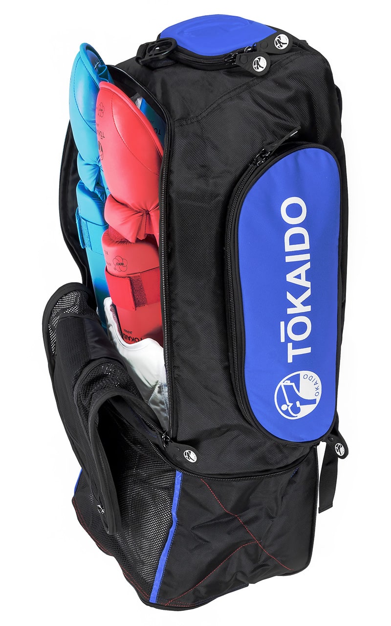 Sac de karaté multifonction, TOKAIDO Monster Bag PRO, couleur sac à dos noir/rouge