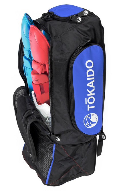 Sac de karaté multifonction, TOKAIDO Monster Bag PRO, couleur sac à dos noir/rouge