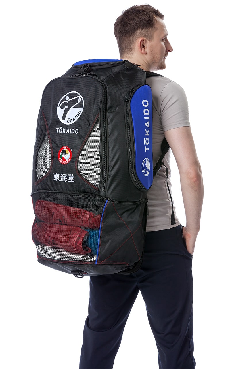 Sac de karaté multifonction, TOKAIDO Monster Bag PRO, couleur sac à dos noir/rouge