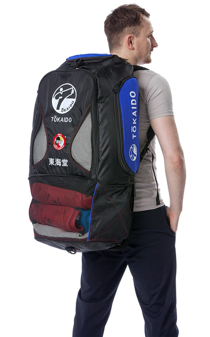 Sac de karaté multifonction, TOKAIDO Monster Bag PRO, couleur sac à dos noir/rouge