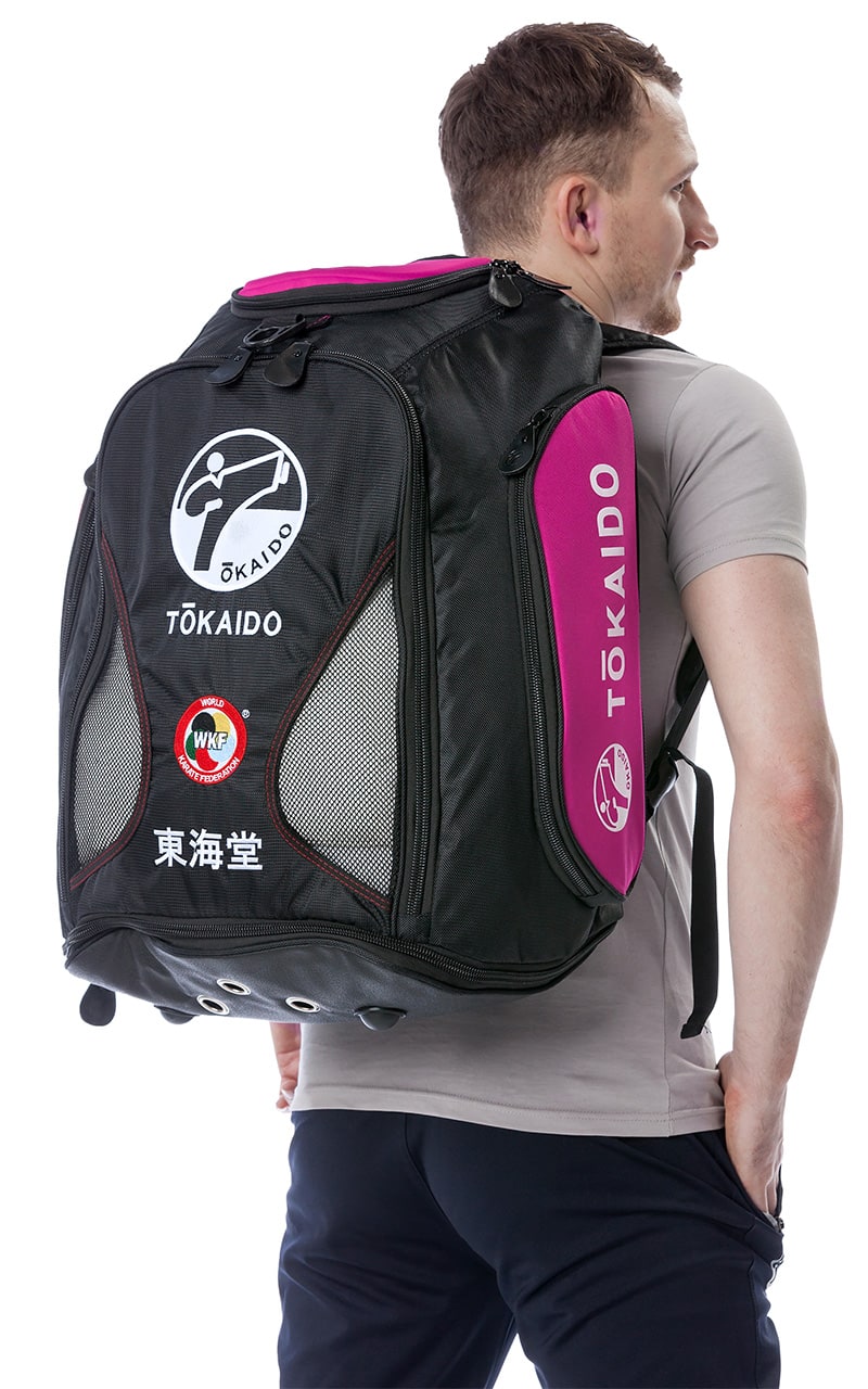 Sac de karaté multifonction, TOKAIDO Monster Bag PRO, couleur sac à dos noir/rouge