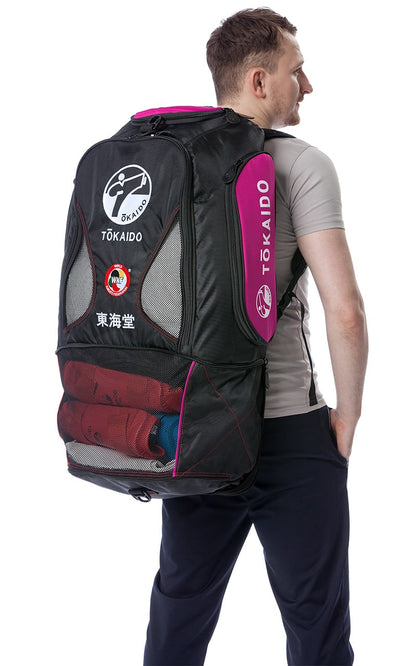 Sac de karaté multifonction, TOKAIDO Monster Bag PRO, couleur sac à dos noir/rouge