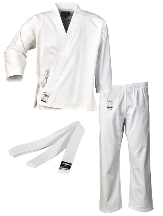 Tenue de karaté blanche pour débutants 8 oz - Gi facile pour débutants