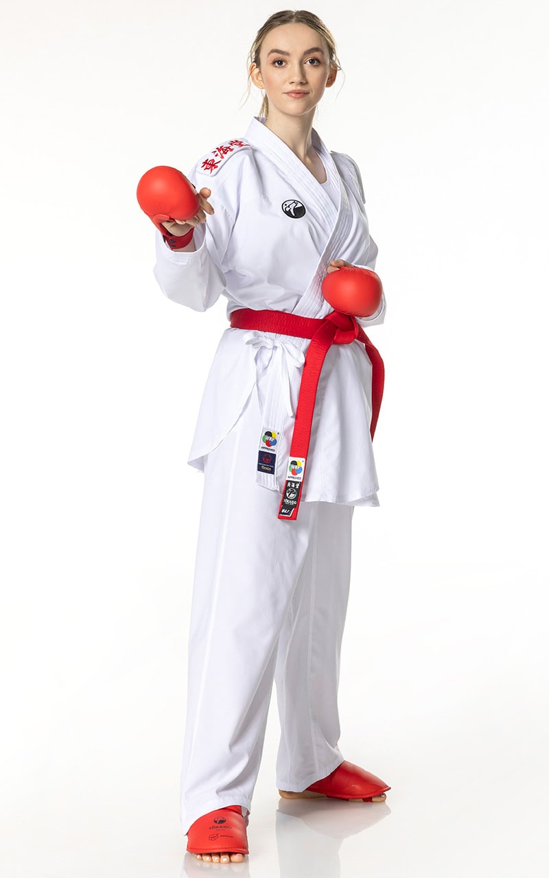 TOKAIDO KUMITE MASTER Velcro, WKF, combinaison de karaté 3,5 oz