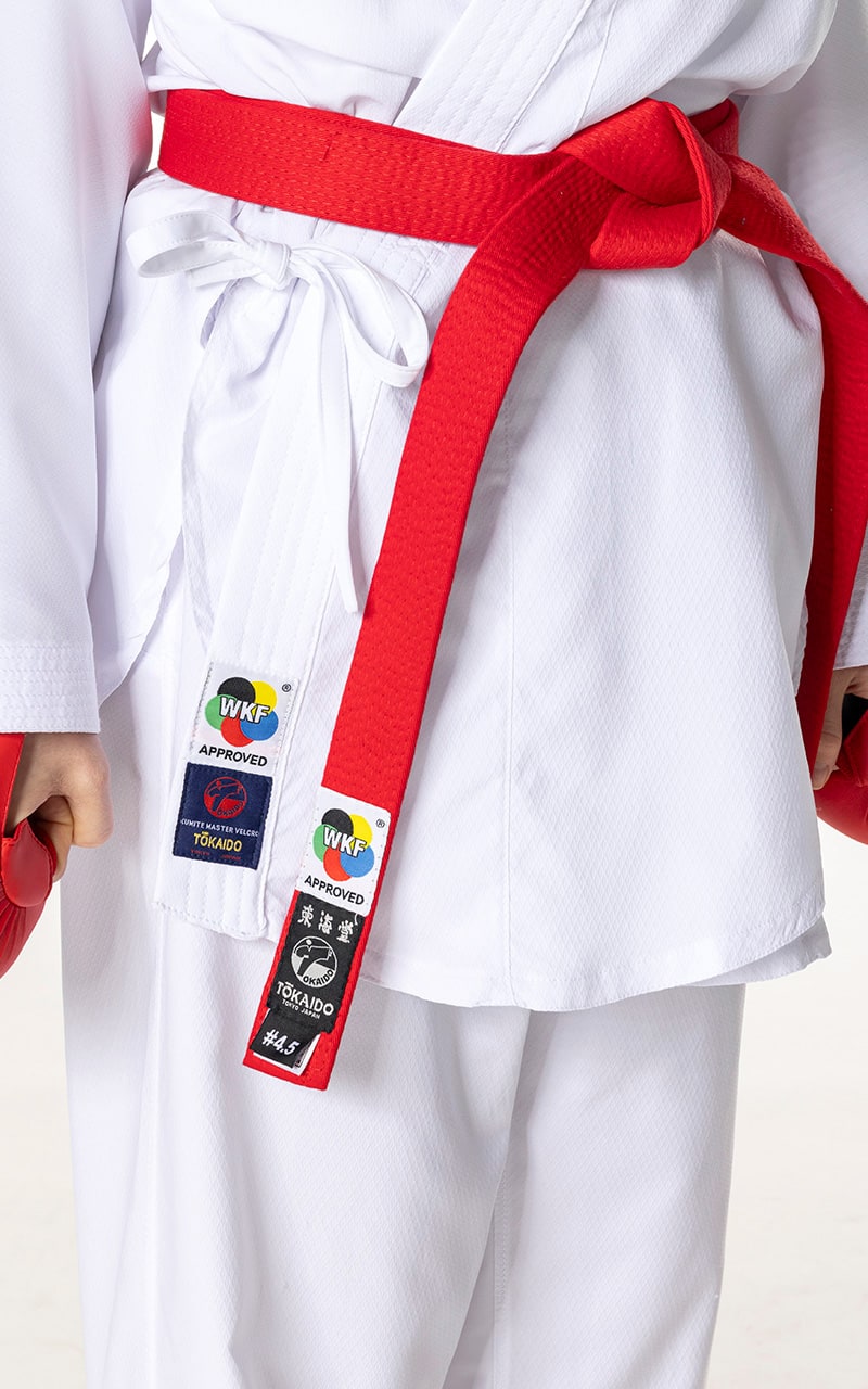 TOKAIDO KUMITE MASTER Velcro, WKF, combinaison de karaté 3,5 oz