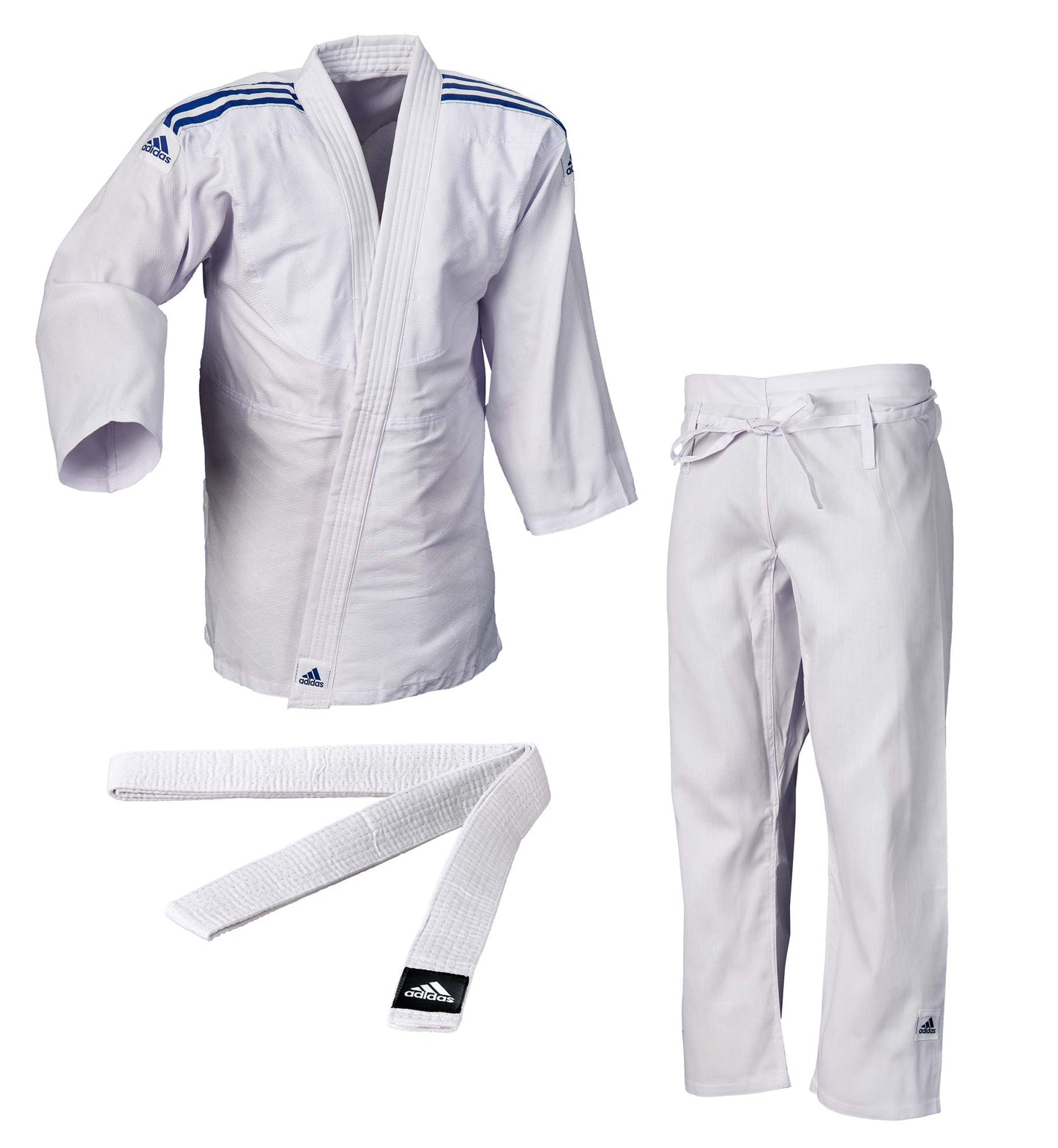 Combinaison de judo adidas J250 blanche pour débutants (veste et pantalon)