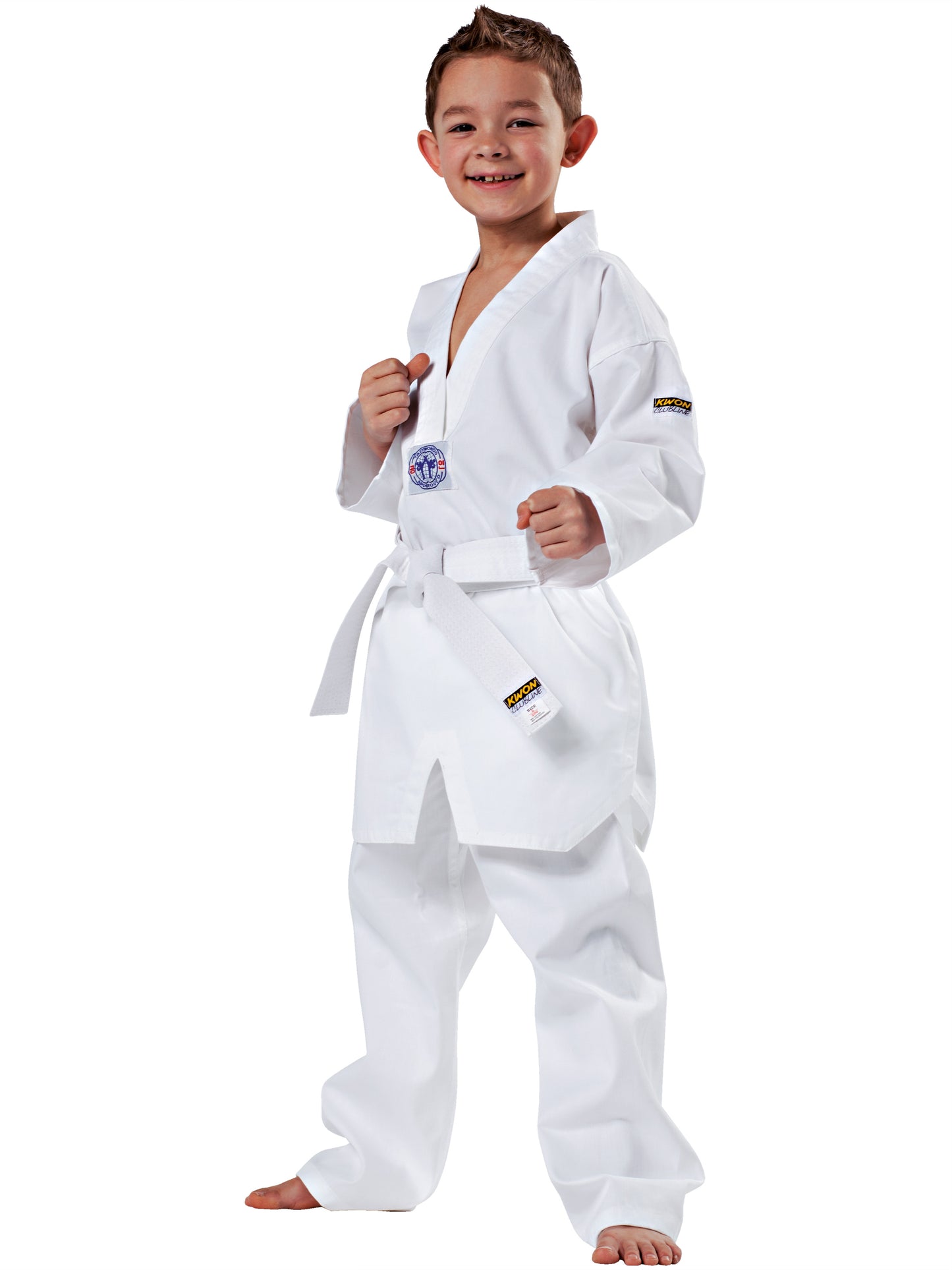 Chanson de la tenue de taekwondo KWON (R) - Tenue de TKD pour enfants débutants avec veste