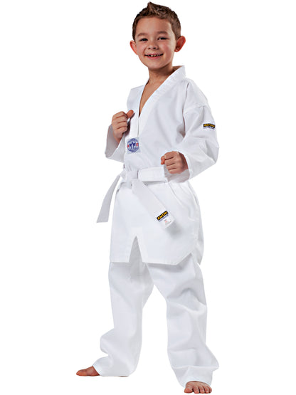 Chanson de la tenue de taekwondo KWON (R) - Tenue de TKD pour enfants débutants avec veste