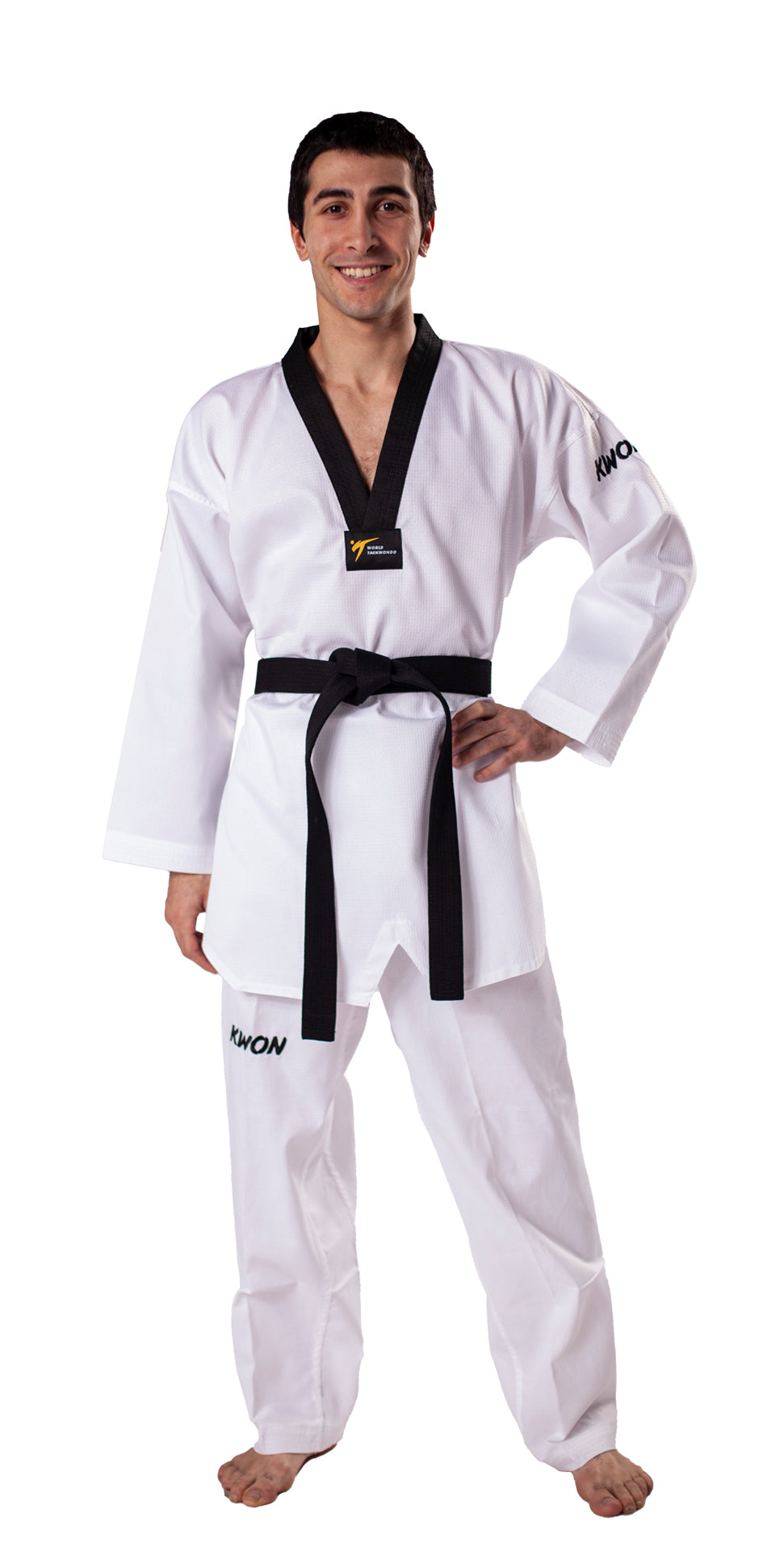 Combinaison de Taekwondo KWON (R) Starfighter à revers noir