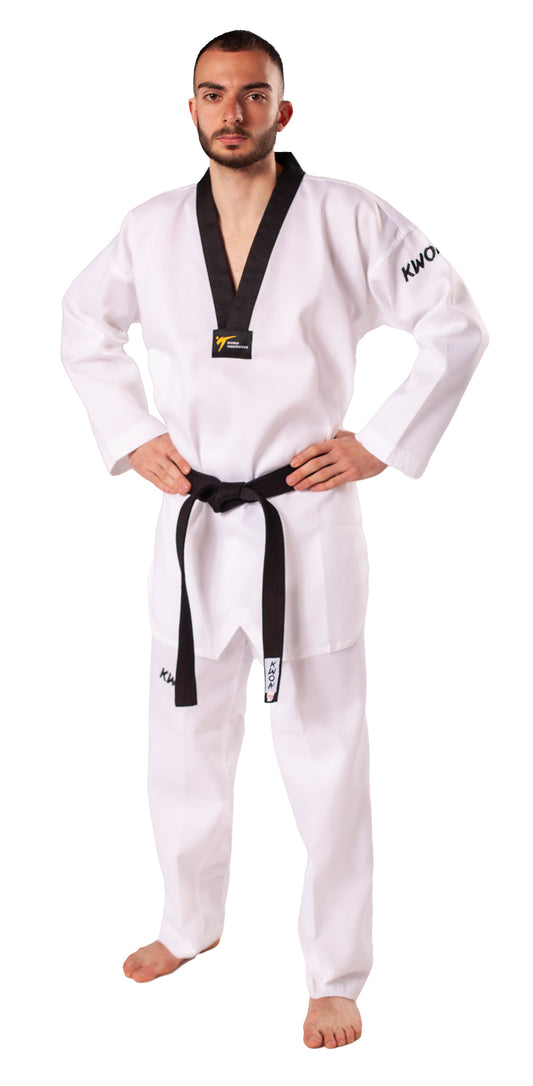 Combinaison de Taekwondo KWON (R) Starfighter à revers noir