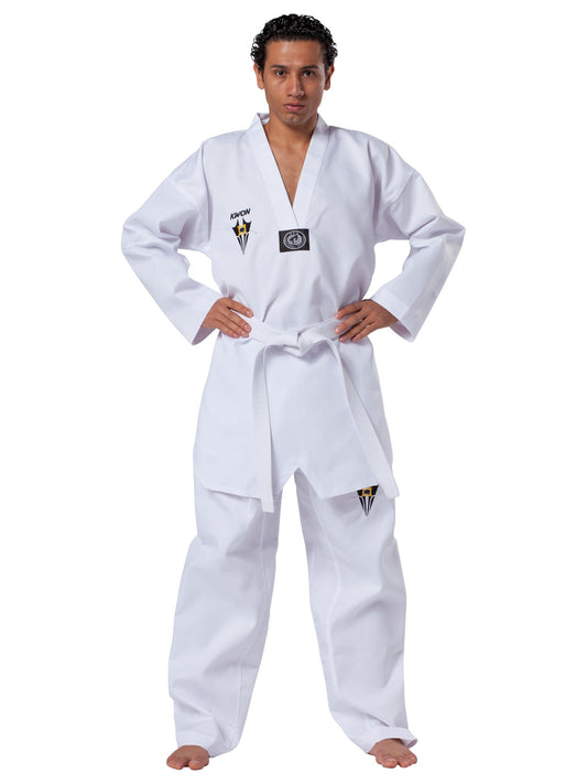 Combinaison de Taekwondo KWON (R) Starfighter à revers blanc