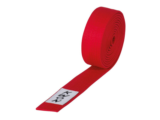 Ceinture Budo KWON (R) rouge, 4 cm de large, différentes longueurs, coton résistant, ceinture d'arts martiaux