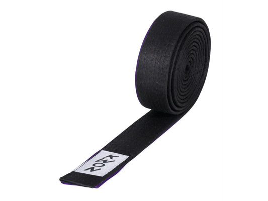 Ceinture Budo KWON (R) noire, 4 cm de large, différentes longueurs, coton résistant, ceinture noire pour arts martiaux