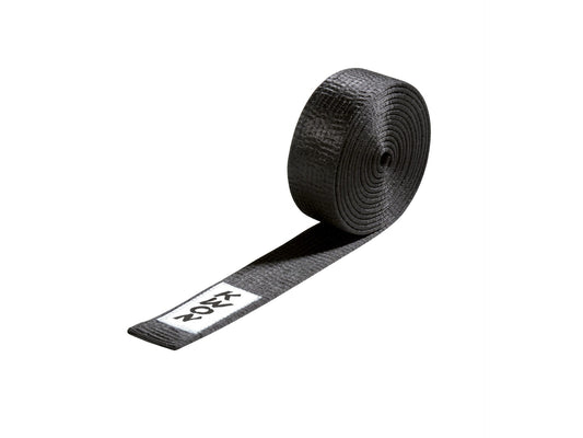 Ceinture noire KWON (R) ceinture budo soie artificielle noire 4 cm de large