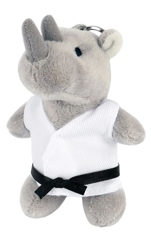Porte-clés peluche arts martiaux 10 cm avec anneau (divers animaux au choix)