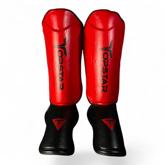 Schienbein-Spannschoner RED FURY Premium Schützer rot-schwarz