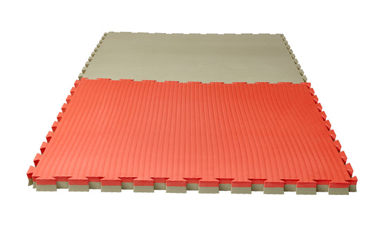 Tapis d'arts martiaux puzzle mat Pro Tatami 4 cm tapis réversible rouge/vert classique
