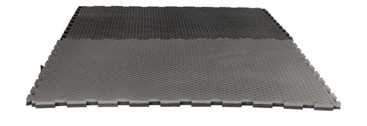 Tapis d'arts martiaux Puzzle mat Pro Checker 2 cm noir/gris tapis réversible