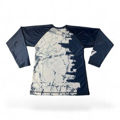 Rashguard Shirt COMBAT FIGHTER, schwarz-rot, langarm