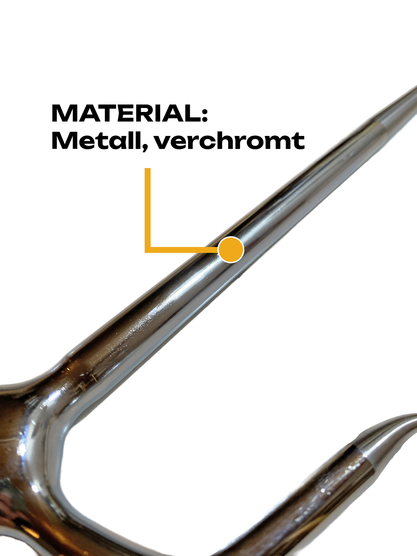 SET Fourchettes Sai chromées avec étui à armes - argent 48,5 cm (paire) - Manche enroulé forme ronde