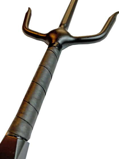 SET Fourchettes Sai noires avec étui pour armes - 48,5 cm (paire) Forme octogonale à 8 tranchants