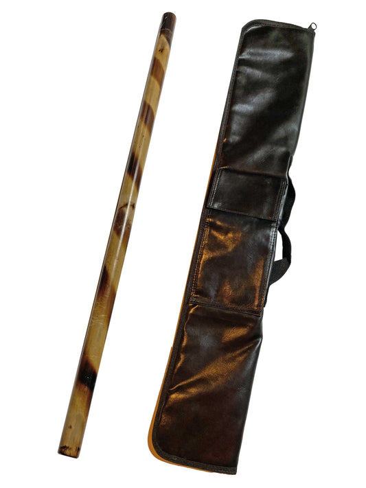 SET Escrima Crosse modèle feu avec sac d'arme - 65 cm rotin