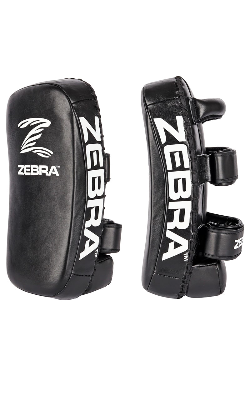 Mitaines ZEBRA Thai Pads Pro - Cuir véritable noir 41 x 20 x 12 cm - MMA, Muay Thai, Kickboxing