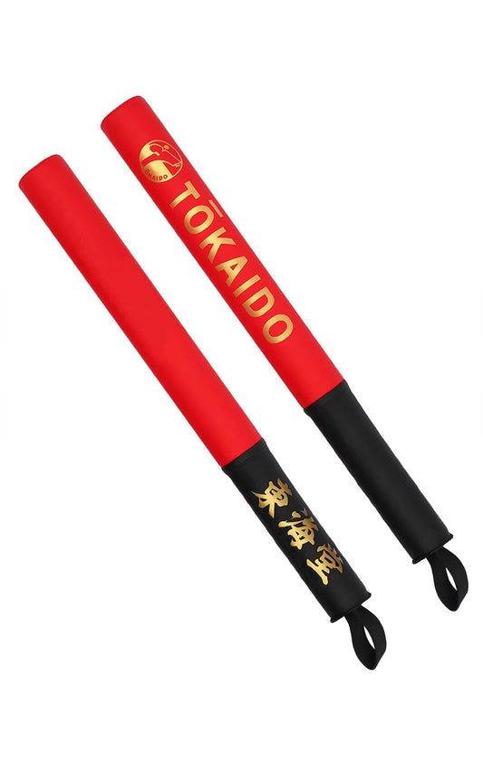 Bâtons souples d'entraînement de karaté, TOKAIDO, rouge/noir