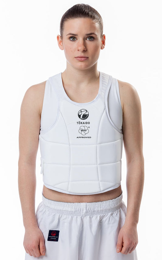 Gilet de karaté, TOKAIDO Body Guard Pro, WKF - Blanc